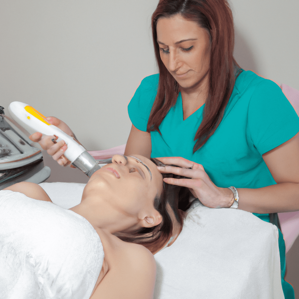 A professional dermatologist performing mesotherapy.