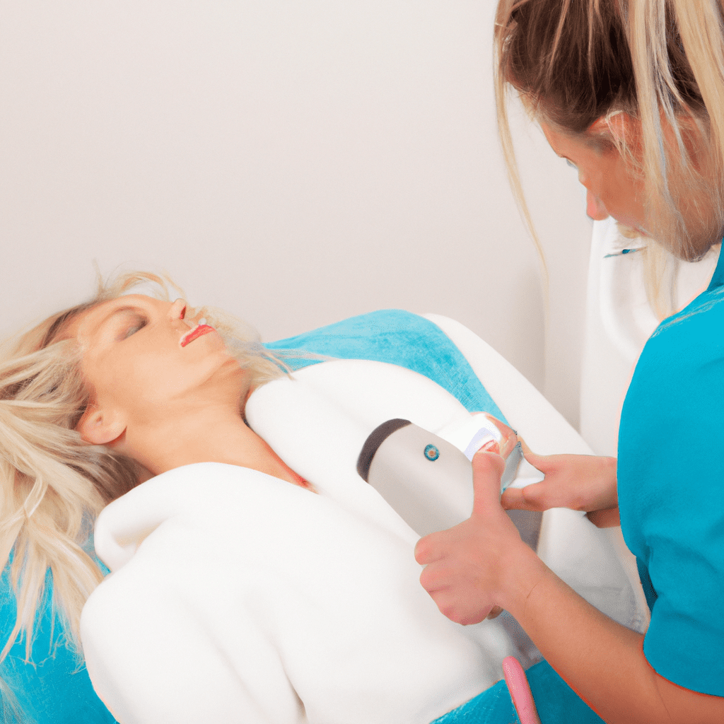 A skilled dermatologist performing cryotherapy treatment.