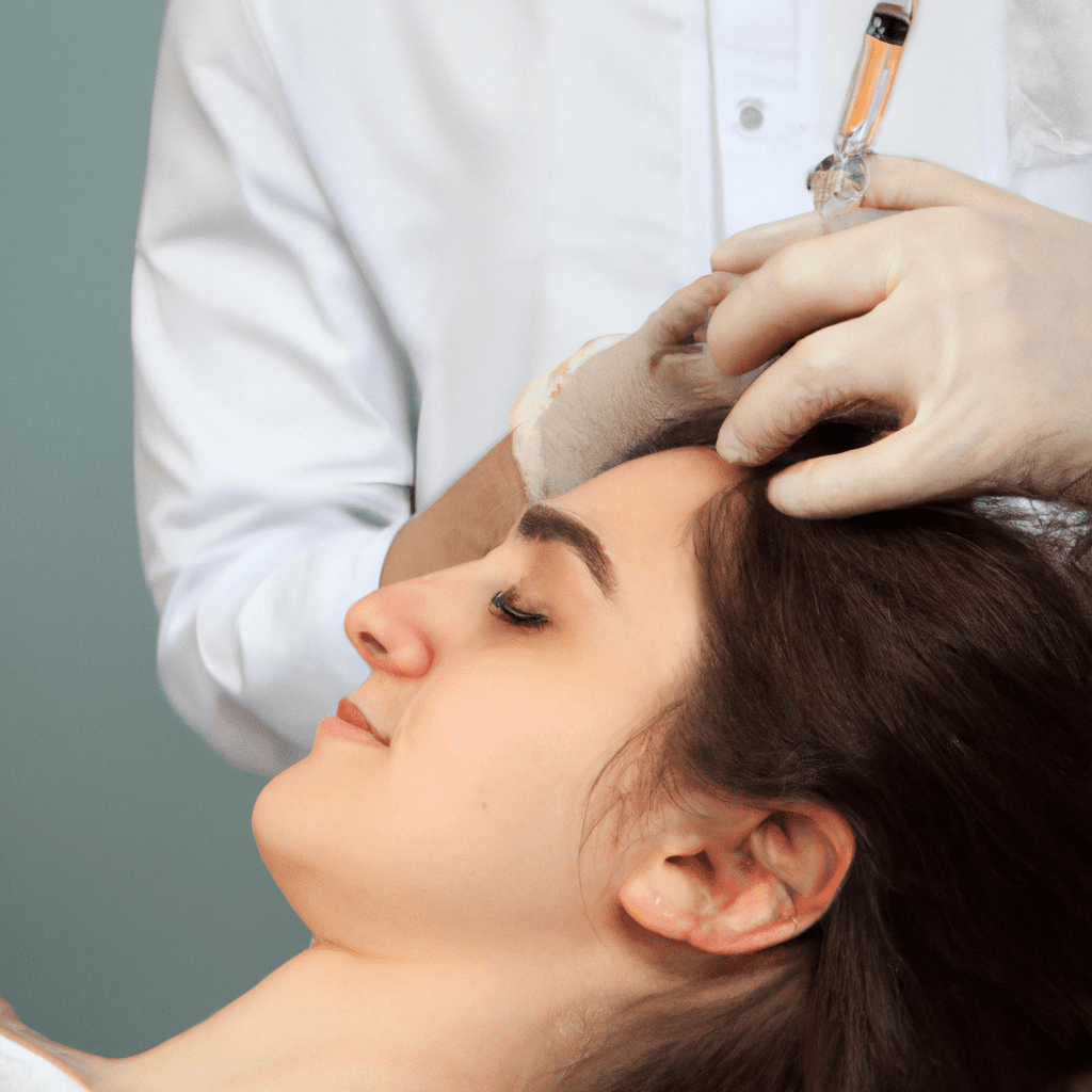 Aesthetic doctor performing mesotherapy treatment injection.